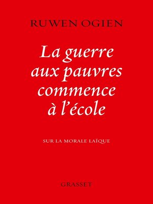 cover image of La guerre aux pauvres commence à l'école